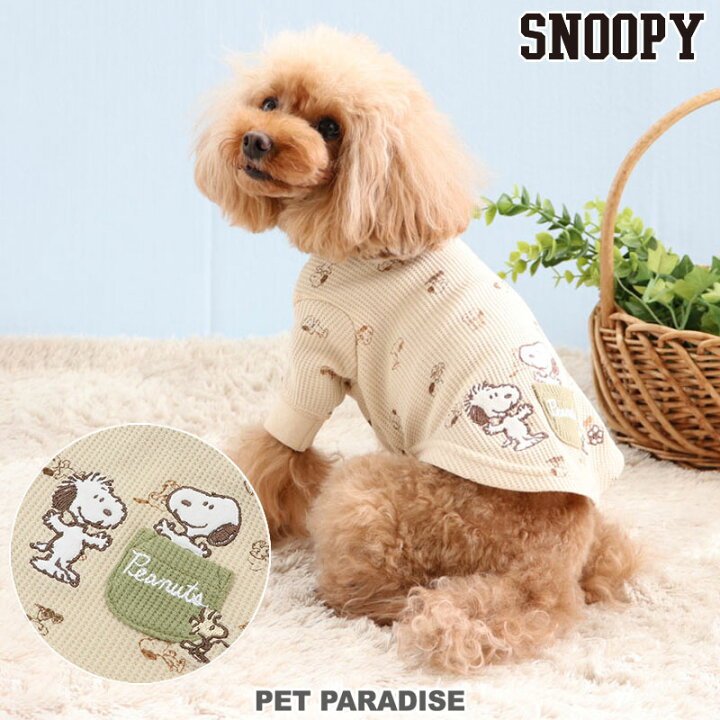 楽天市場 犬 服 秋冬 秋 スヌーピー 長袖 ｔシャツ 小型犬 ブラザー 秋服 冬服 アンディ ワッフル ロンt グッズ ペットウエア おしゃれ かわいい ドッグウエア ドッグウェア ベビー 超小型犬 小型犬 メール便可 ベージュ 白 ペットパラダイス