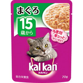 マース カルカンパウチ ゼリー仕立て 15歳から まぐろ 70g（猫用ウェット レトルト）