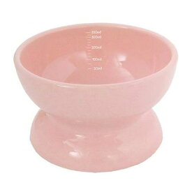 ペッツルート 瀬戸焼 にゃん楽食器 水のみ ミルキーピンク（猫用 脚付きウォーターボウル）