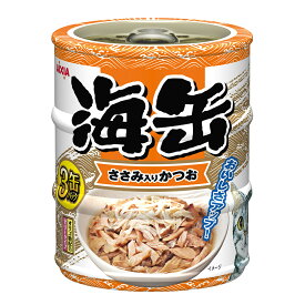 アイシア 海缶ミニ3P ささみ入りかつお 180g（60g×3缶）猫用ウェット 猫缶