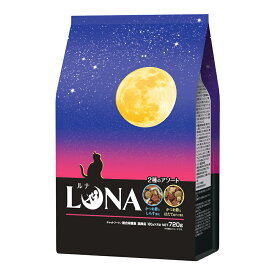 ペットライン LUNA かつお節としらす＆ほたて味ビッツ添え 720g（猫用ドライ 下部尿路 国産）