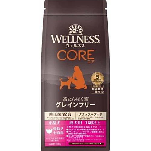 ウェルペットジャパン ウェルネスコア (高たんぱく質・穀物不使用) 小型犬 成犬用(1~6歳) 骨抜き七面鳥の商品画像