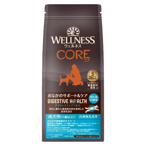 ウェルペットジャパン ウェルネス コアダイジェスティブヘルス 成犬用（１歳以上）白身魚＆玄米の商品画像
