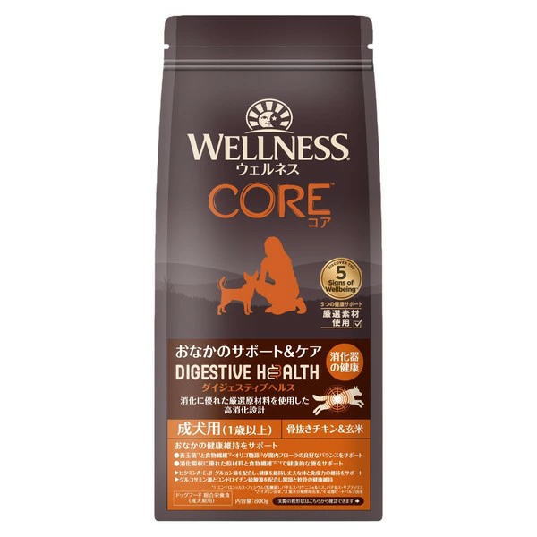 ウェルペットジャパン ウェルネス コアダイジェスティブヘルス 成犬用(1歳以上)骨抜きチキン&玄米の商品画像