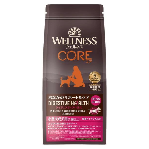 ウェルペットジャパン ウェルネス コアダイジェスティブヘルス 小型犬成犬用（１歳以上）骨抜きチキン＆玄米の商品画像