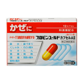 【第(2)類医薬品】かぜ薬 プロピンゴールドカプセルA II(12カプセル) 鼻水 鼻づまり くしゃみ のどの痛み せき たん 悪寒(発熱によるさむけ) 発熱 頭痛 関節の痛み 筋肉の痛み 総合感冒薬