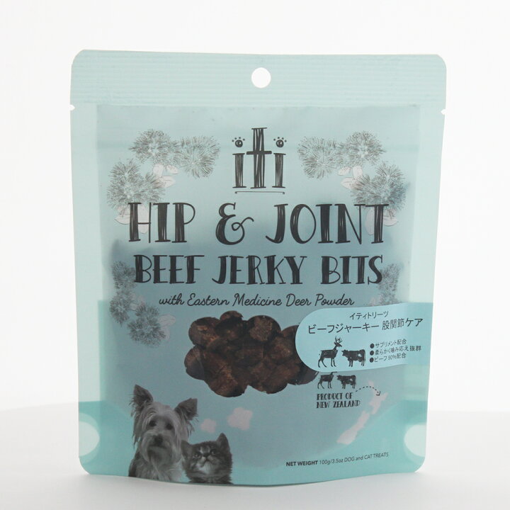 楽天市場 送料無料 イティ Iti トリーツビーフジャーキー 股関節ケア 犬猫用 100g ビーフを使用したヘルスケアトリーツ 緑イ貝 ガーリックや鹿パウダー等の天然サプリメント配合で 股関節ケアに最適です ペットスタジオ