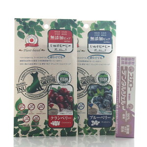 ペット用歯磨きジェル スカローデンタルジェル無香料 40g×犬用おやつ いぬすむ〜じ〜 無添加ピュアPureValue5plant-based クランベリー (12g×4本) ×ブルーベリー (12g×4本) ぴゅーれ ヴィーガ
