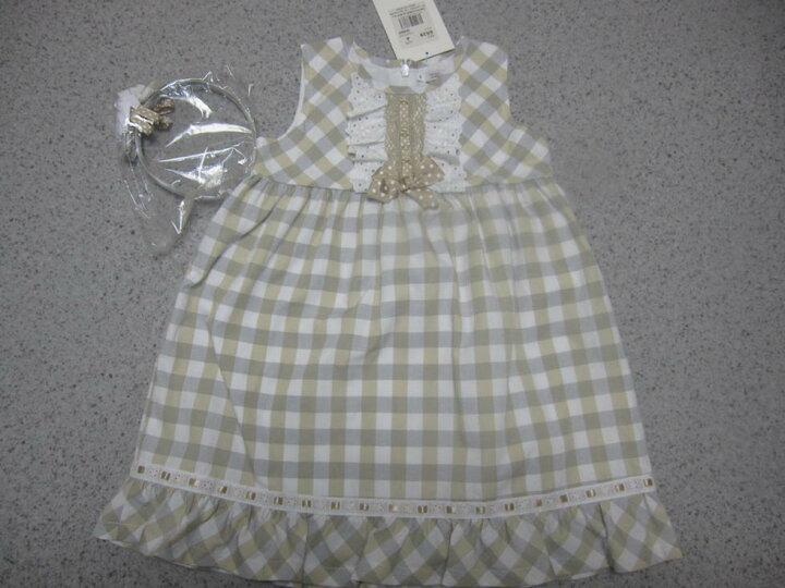 楽天市場 送料無料 コストコ アウトレット 女の子 子供 服 Confecciones Alber サイズ 6号 キッズ カチューシャ付き ドレス ワンピース ライトブラウン 発表会 結婚式 パーティー お出かけ Z Petshopスイート