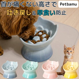 早食い防止 食器 猫 犬 【LINEお友達登録100円オフ】 フードボウル 小型犬 ペット 皿 陶器 早食い防止フードボウル おしゃれ 猫用 犬用 ペット用 小型犬用 餌入れ エサ入れ 早食い防止ボウル セラミック 陶器製 ねこ いぬ イヌ ネコ 器 餌皿 お皿 ご飯皿 斜め 中型犬