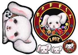 1000円ポッキリ 送料無料 うさぎステッカー ウサギ2 兎 シール 雑貨 グッズ ペット オリジナル ハンドメイド 手作り 車 車用ステッカー うさぎ雑貨 車 誕生日プレゼントワンポイント クリスマス プレゼント