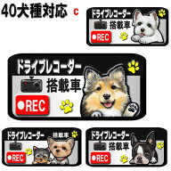 犬 ドラレコ ステッカー かわいい マグネット ドライブレコーダー 録画中 犬 グッズ 雑貨 ウェスティ ビ…