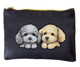犬 1000円ポッキリ トイプードル 210　雑貨 犬柄 プレゼント ポーチ 筆入れ プードル 誕生日プレゼント 犬 グッズ 雑貨 黒 ブラック 誕生日 父の日
