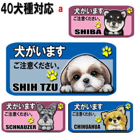 1000円ポッキリ 犬がいます ステッカー シール マグネット 番犬 脱走防止 犬 イヌ いぬ ペット 玄関 ポスト 表札 案内 セキュリティ 防犯 かわいい グッズ 雑貨 シーズー トイプードル チワワ 柴犬 シュナウザー ダックスフンド オーナーグッズ 母の日 父の日 プレゼント