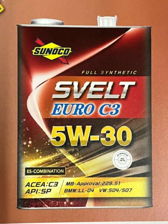 楽天市場】SUNOCO スノコ Svelt EURO C3 スヴェルト ユーロ 5W-30 20L 