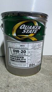 QUAKER STATE (NG[J[Xe[g) ADVANCED DURABILITY AhoXg freB 0W-20 20L y[ʁ@GW IC I[g[r [^[J[ J[   ԗ 20bg 20b^[ 0w20