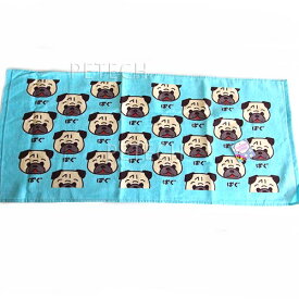 フェイスタオル ぱぐ ワンワンワールド 約34×75cm 【ネコポス便対応】