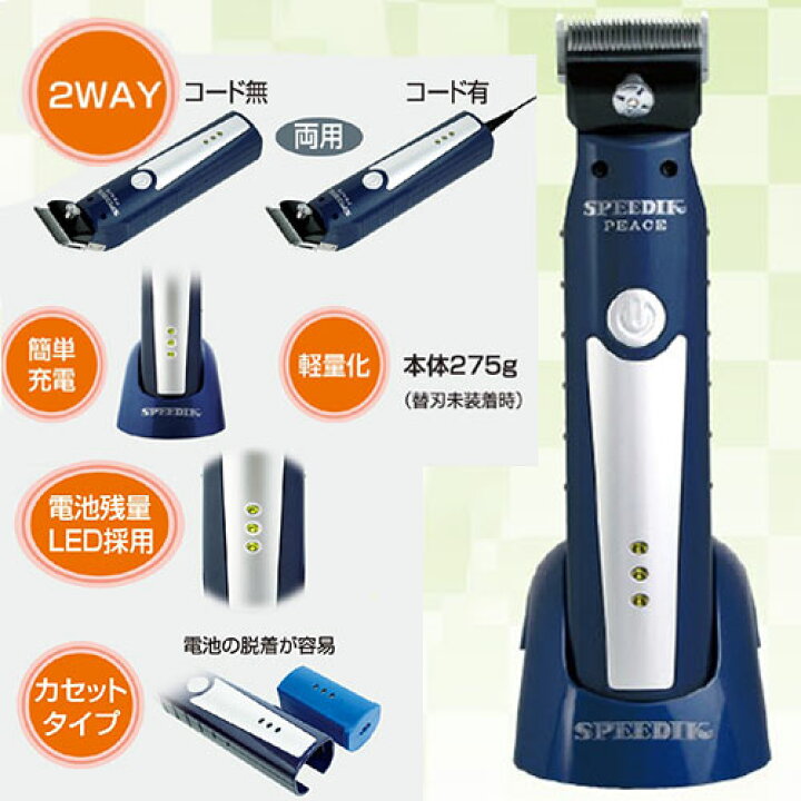楽天市場】【1mm刃付】 スピーディク PEACE（ピース） 【ペット用 