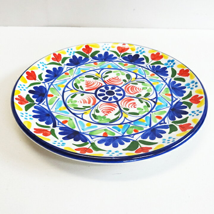 スペイン陶器ハエン 絵皿Ａ Φ２６cm 502AＮＯ．５ ペットエコ＆ザガーデン