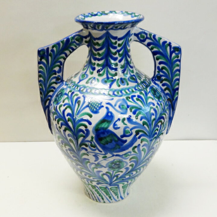 楽天市場】□スペイン陶器□グラナダ両手付き花瓶 : ペットエコ＆ザ 