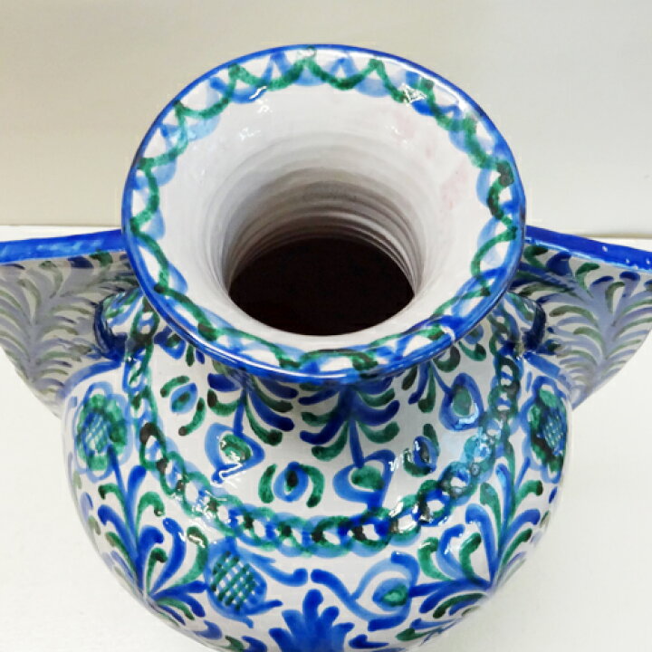 楽天市場】□スペイン陶器□グラナダ両手付き花瓶 : ペットエコ＆ザ 