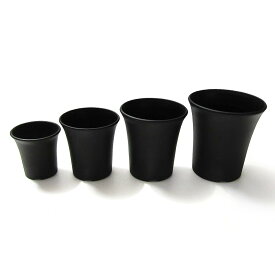 ■プラスチック製鉢■ミニラン鉢　4号　黒