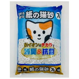 ◇ペットライブラリー nekoneru 固まる流せる紙の猫砂 7L | 固まる猫砂 銅イオン 消臭 猫砂 7L 流せる猫砂 抗菌紙砂 猫トイレ 消臭効果 固まるペット砂 ペット用砂 猫用品 トイレ砂 再生パルプ 除臭砂 環境に優しい砂 簡単お手入れ 母乳紙砂 猫トイレ用砂 燃えるゴミ