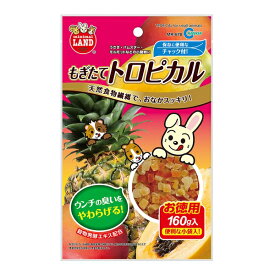 ◇マルカン MR-678もぎたてトロピカルお徳用160g | マルカン もぎたてトロピカル ウサギ おやつ フルーツ トロピカル お徳用 天然食物繊維 小動物 フルーツおやつ マンゴー パパイヤ パイン トリプルフルーツ ハムスター モルモット リス スナック 自然派おやつ 無添加