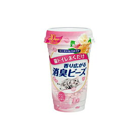 ◇ユニ・チャーム 猫トイレまくだけ消臭ビーズやさしいピュアフローラルの香り 450ml | 猫トイレ 消臭ビーズ デオクリーン ピュアフローラル 消臭 香り拡散 猫砂 トイレ用品 ペット消臭 トイレ 香り 販売 猫用品 計量可能 ペット用 消臭剤 トイレまくだけ ビーズタイプ