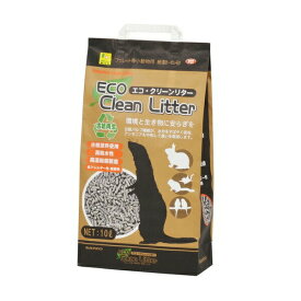 ◇三晃商会 P22 エコ クリーンリター 10L | エコ・クリーンリター トイレ砂 フェレット 小動物 うさぎ モルモット ハムスター 床材 敷材 高吸水性 無香料 低アレルギー 古紙製品 環境に優しい 飼育用品 ペット用品 アンモニア中和 消臭 ほこり舞わない 小粒タイプ