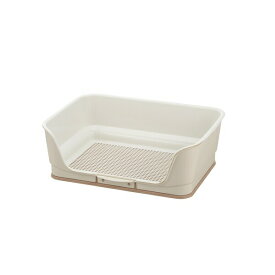 ◇リッチェル(Richell) お掃除簡単ステップ壁付トイレ レギュラー アイボリー | 壁付トイレ リッチェル トイレ用品 お掃除簡単 トイレ ペットトイレ 犬トイレ 犬用トイレ 子犬 トイレしつけ お手入れ簡単 水洗い ゴム脚なし メッシュタイプ アイドル色 アイボリー