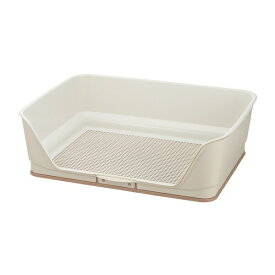 ◇リッチェル(Richell) お掃除簡単ステップ壁付トイレ ワイド アイボリー | リッチェル トイレ 犬用 お掃除簡単 ステップ 壁付 ペット トイレ用品 ワイド アイボリー おしっこシート 簡単お手入れ メッシュタイプ しつけ 失敗しにくい おしっこの飛び散り ズレにくい