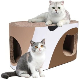 ◇Petner隠れん坊ハウス爪とぎ | ベッド 隠れ家 猫 爪とぎ 段ボール かくれんぼハウス爪とぎ 丸型 ソファ 多頭飼い 猫ハウス 円形 爪とぎベッド 爪とぎ段ボール 研ぎカスが出にくい 天然素材