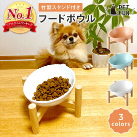 【LINE登録で10％オフクーポン！】犬 フードボウル フードボウル 犬用 食器 餌皿 エサ皿 陶器 高さがある 食べやすい ペットボウル 滑り止め 傾斜設計 小型犬 中型犬 猫兼用 おしゃれ かわいい ペット用食器 PETFUN ペットファン