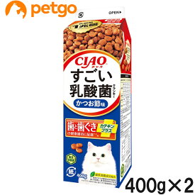 CIAO(チャオ) すごい乳酸菌クランキー 牛乳パック かつお節味 400g×2個【まとめ買い】【あす楽】