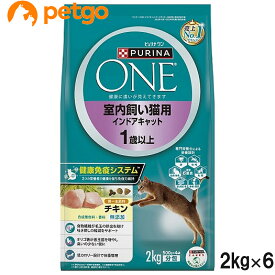 ピュリナワン キャット 室内飼い猫用 インドアキャット 1歳以上 チキン 2kg×6個【まとめ買い】