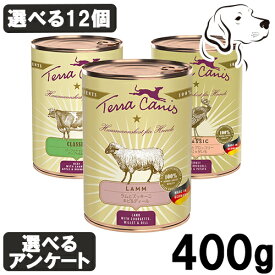 【RSS期間は全商品P3倍以上】 テラカニス 愛犬用 クラシック ドッグ缶 400g 選べる12個 (ラム・ビーフ・ターキー) 送料無料