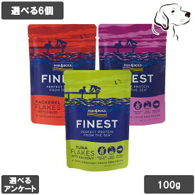フィッシュ4 パウチ ウェットフード フレークシリーズ 愛犬用 100g 選べる6個 送料無料