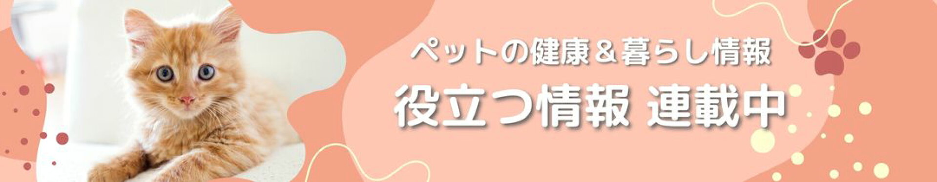 あなたのペットも喜ぶ♪ 役立つ情報を随時更新！