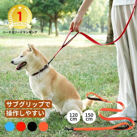 【モニター価格！今だけ期間限定！！】犬 リード ダブルハンドル 小型犬 中型犬 サブグリップ付き 反射 しつけ 訓練リード ショートリード 柔らかい クッション 犬用リード 丈夫 可愛い おしゃれ
