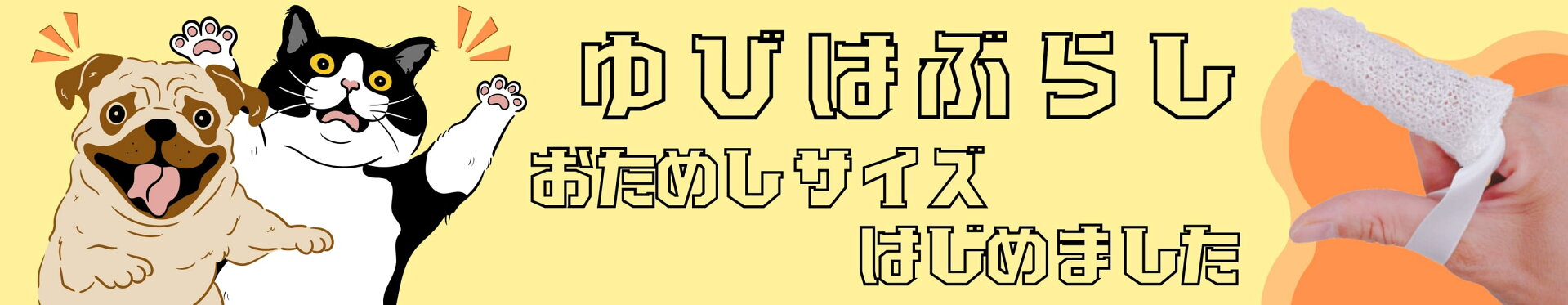 ゆびはぶらしおためしさいずはじめました
