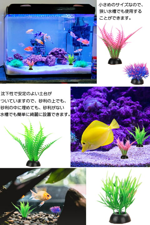 楽天市場】【1袋5個入り】 人工水草セット 5点セット Sサイズ 水槽用 