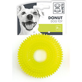 犬 おもちゃ ドーナツ 笛入り スクィーズトイ カラフル 歯磨き マッサージ 楽しい 小型犬 子犬 壊れにくい M-PETS PLAYドッグトイ ドーナツ DONUT Petifam