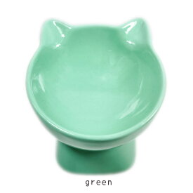 【アウトレット】 フードボウル 陶器 犬猫 斜め 傾斜 食器 セラミック 高さ 皿 ごはん皿 エサ皿 餌皿 ペットボウル 脚付食器 水飲み食べやすい 人気 ペティファーム Petifam 猫型フードボウル ハイタイプ