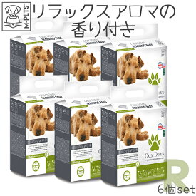 【600枚セット】犬 ペットシーツ しつけシーツ トイレシート オーガニックハーブ リラックス 消臭 抗菌 抗不安 超吸収 エムペッツ M-PETS CALM DOWNペットシーツ レギュラー 100枚入 6袋 大容量 ケース Petifam