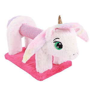 猫 子猫 キャットタワー 爪とぎ キャットツリー 小さめ 工具不要 カシャカシャ セロファン かわいい M-PETS MASCARADEキャットスクラッチャー バニー ユニコーン Petifam