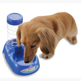 ペティオ ディッシュ 給水器付 ブルー 犬猫用 イヌ ネコ 食器 樹脂 水が少なくなると自動的に給水する給水器付タイプ いつでも新鮮な水が飲める ポリプロピレン 飽和ポリエステル樹脂 Petio
