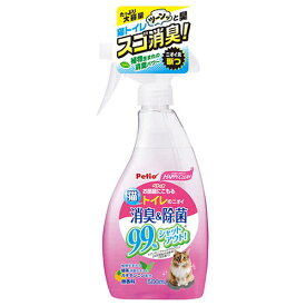 【6/1全品P10倍＋100円クーポン】ペティオ ハッピークリーン 猫トイレのニオイ 消臭&除菌 500ML シャンプー 消臭剤 液体 猫 ネコ 短毛 長毛 お部屋にこもるトイレのニオイ99％シャットアウト! Petio