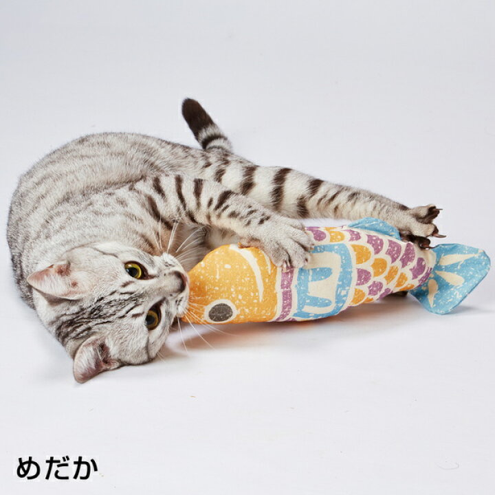 楽天市場 アドメイト 木版風けりぐるみ めだか キッククッション 猫用 おもちゃ ねこキックし易い細長形状 Add Mate Petio Online Shop 楽天市場店
