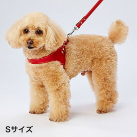 ペティオ Porta ポルタ ソフトレザーベストハーネス S レッド 小型犬 シーズー キャバリア パグ等〜10kgまで 胴輪 国産 日本製 合皮 Petio